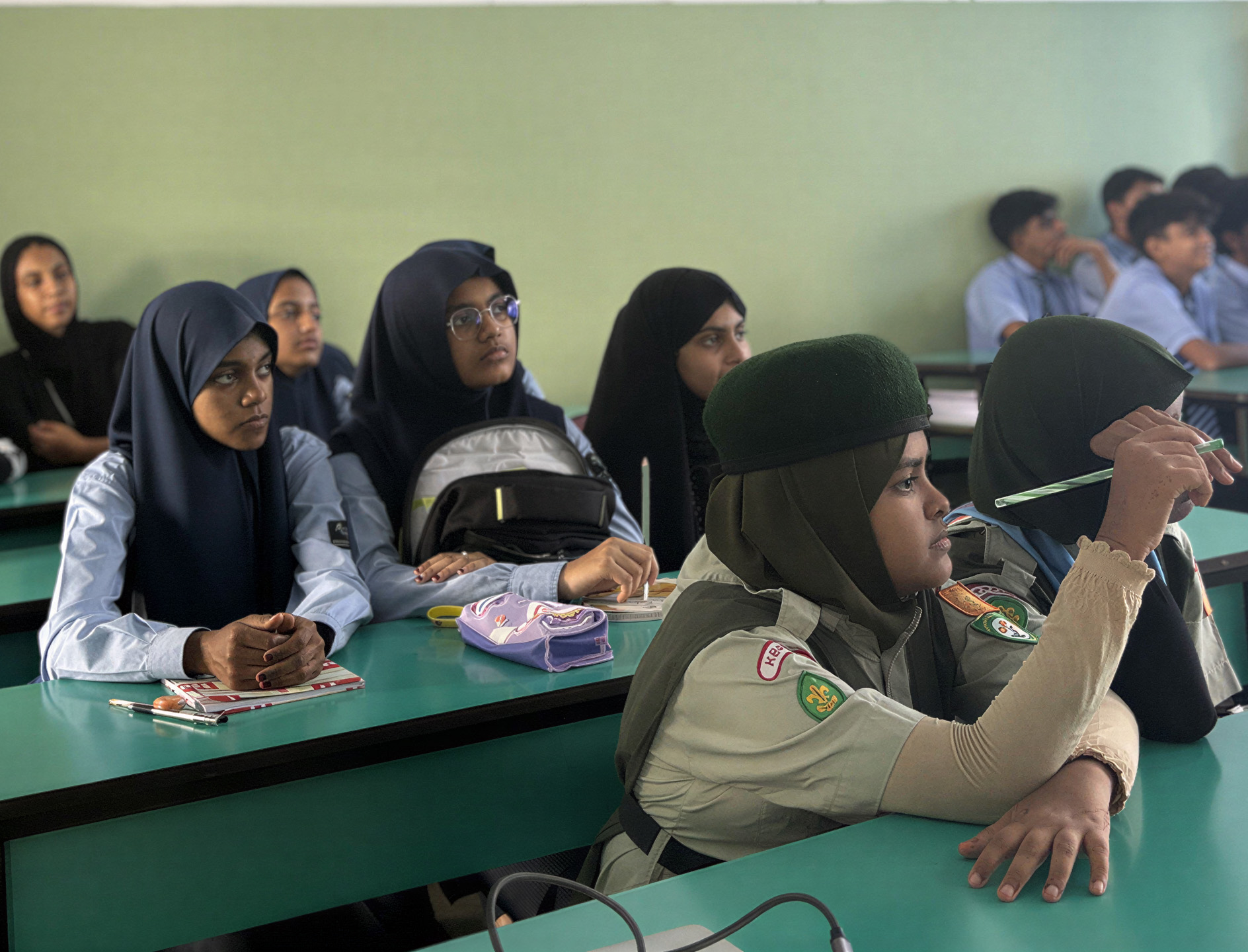 Students in classroom session
